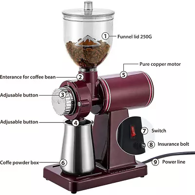 Electric Coffee Bean Grinder 250G Commercial&Home Milling Grinding Machine180W • $67.99