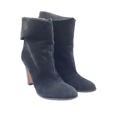 Kors Michael Kors Black Suede Heeled Boots - Size 7.5 • $39.69