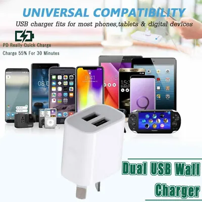 $5.69 • Buy Universal Travel 5V 2A Dual USB AC Wall Home Charger Power Adapter AU Plug Phone