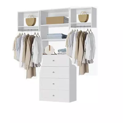 Closet Organizer Walk-in Closet Organizer System With  5 Shelves And 4 Drawer • $499.99