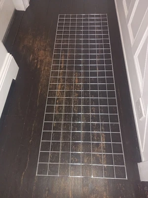 £60 • Buy Heavy Duty Grid Mesh Wall Mesh Chrome Display Panel Retail Shop Display