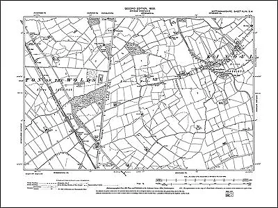 Kinoulton Old Map Nottinghamshire 1900: 47SW Repro • £18.99