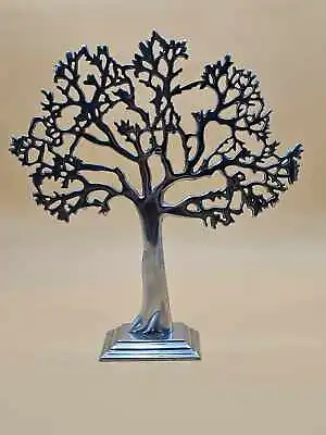 16 3/4  Tall Metal Tree Of Life Sculpture Decor Necklace Holder • $18.71