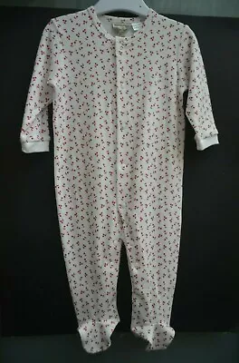 Marquise Baby Girl Coverall Sz 0 Winter White / Cherry BNWT Romper One-piece • $24.95