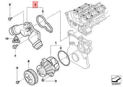 Genuine BMW E38 E39 E46 E53 Thermostat Housing With Thermostat OEM 11531437040 • $203.37