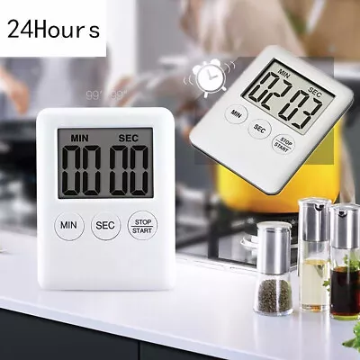 Magnetic Square LCD Digital Timer Kitchen Cooking Countdown Alarm Clock Tools 34 • $9.18