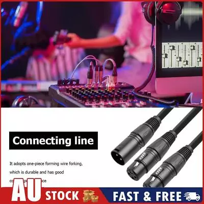 50cm Microphone Cable 1 Male To 2 Female XLR Y Splitter XLR Y Splitter Cable AU • $12.04