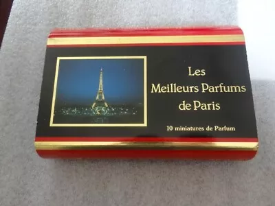 Vintage Set 10 Miniature Perfumes Les Meilleurs Parfums De Paris Original Box • $50