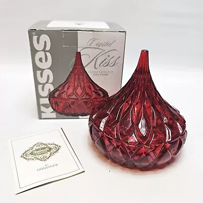 Vintage Shannon Crystal Ruby Red Candy Dish--Pointed Lid Dish/bowl Hershey Kiss  • $13.99