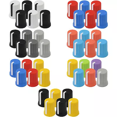 Mixed Colour Rubber Soft Grip Vibrant Colour Body Mixer Knobs - 6mm D-Shaft Hole • £5.99