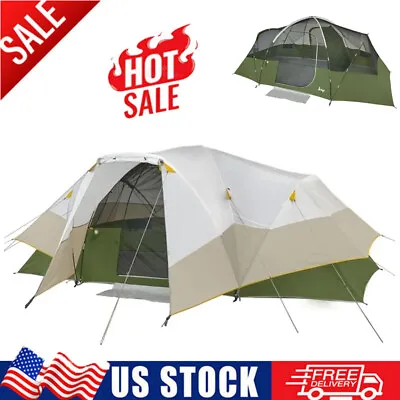 8 Person Tent Waterproof Family Portable Camp Outdoor Cabin Dome Double Layers • $74.81