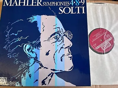 7BB 183/187 Mahler Symphonies 4 8 & 9 / Solti 5 LP Box Set • £50