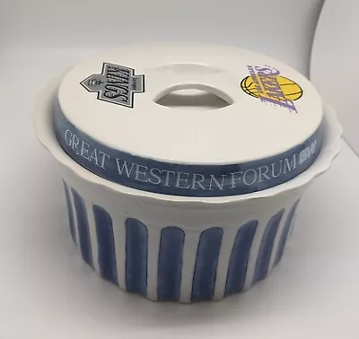 THE GREAT WESTERN FORUM COOKIE JAR W/ L.A. LAKERS AND L.A. KINGS LOGOS In OG Box • $75