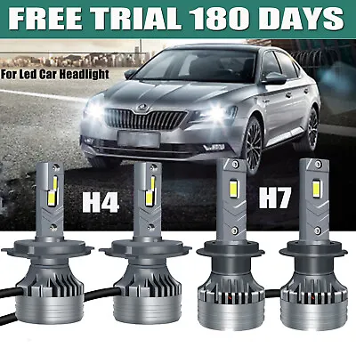 800W 80000LM H4 H7 Car LED Conversion Headlight Bulb Canbus 6000K Hi Low Beam 2x • £12.90