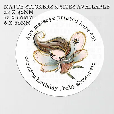 £1.60 • Buy Fairy Party Bag Stickers , Birthday , Happy Mail , Christening Ma1229