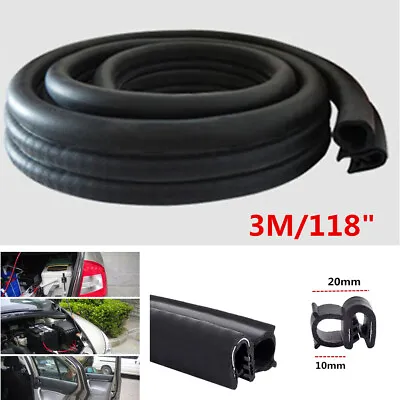 Universal 3M Car Door Pillar Edge Moulding Weather Strip Rubber Steel Seal Strip • $39.99