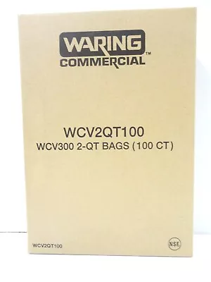 Waring Wcv2qt100 100 Pack 2 Quart Vacuum Chamber Food Sealer Pouches • $35