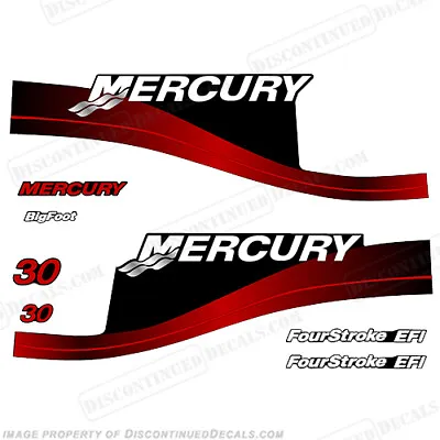 Fits Mercury 30hp 4-Stroke EFI Decal Kit 2002 (Red) • $84.95