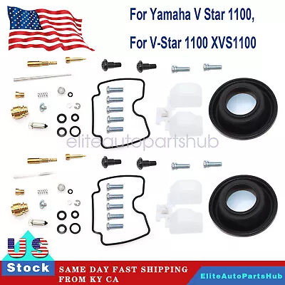 FIT Yamaha XVS1100 V-Star Custom Classic 1999-2009 2PCS Carburetor Rebuild Kit • $14.36