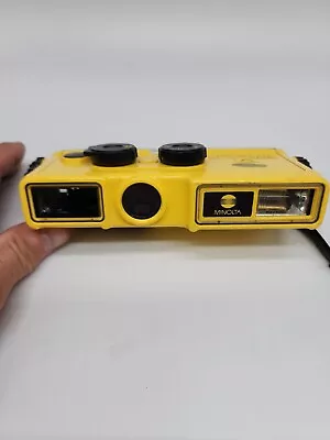 Vintage Minolta Yellow Weathermatic Underwater Camera With Float Strap UNTESTED. • $9.99