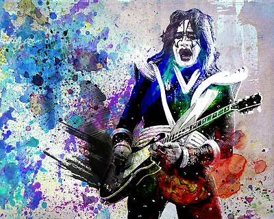 Ace Frehley Art Print KISS Canvas KISS Poster • £170.98