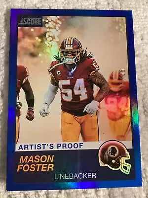 2019 Score Artist Proof 35/35 Mason Foster #197 Bookend Buccaneers-Commanders • $5.99