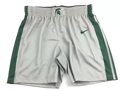 Nike Michigan State Spartans Basketball Short Women's Medium Grey Green 932296 • $22.50