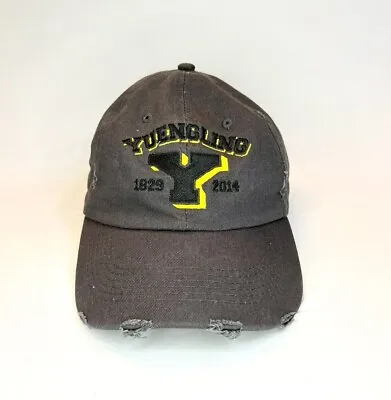 YUENGLING BEER Hat Distressed Style Gray Adjustable Cap EUC Very Clean • $12