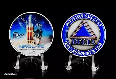 Authentic NROL-70-DELTA IV-H USSF DOD NRO Classified ULA SATELLITE Mission COIN • $41.95
