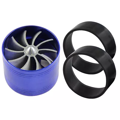 2.5'' Universal Turbo Single Fan Air Intake Fuel Saver Fan Turbonator Fuel Blue • $31.35