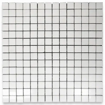 T23P Thassos White Marble Grid Square Mosaic Tile 3/4x3/4 Polished • $25.99