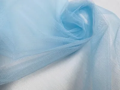 Dress Tutu Skirt Net Fabric Nylon Mesh Bridal Material Tulle 68  Wide - Sky Blue • £3.50