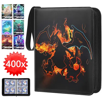 50 Pages Premium Pocket ZIP Card Binder/Folder Pokemon 400 Cards Album Collector • $20.89