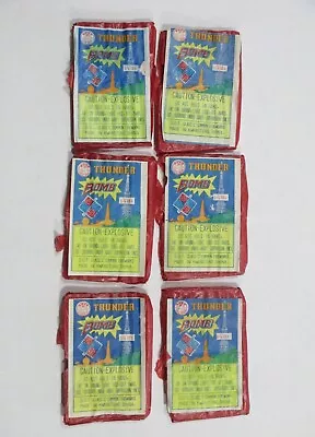 Lot Of (6) Vintage Horse Brand Thunder Bomb Firecracker Empty Wrappers W/ Labels • $20