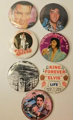 Elvis Presley Pins / Buttons - Lot 1 - 7 Items  • $30