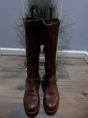 UGG Australia Channing 3184 Brown Leather Boots Sz 8 Tall Riding • $64