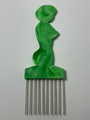 Vintage Naked Lady Afro Hair Pick (green) - Marvy MIP Unused • $10