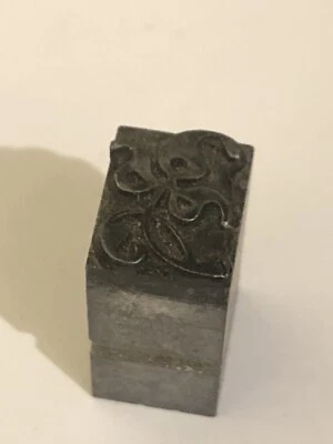 £1 • Buy Letterpress Printing Metal Type Floral Type Pattern