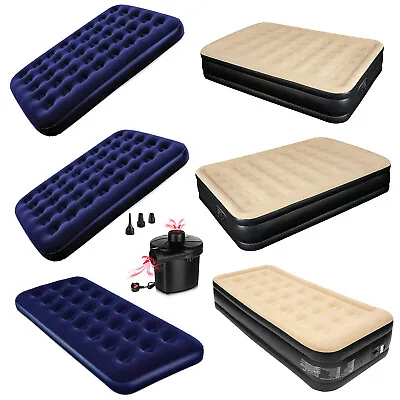 Single/Double/Queen - Inflatable AirBed Mattress & Electric Pump  • £44.85