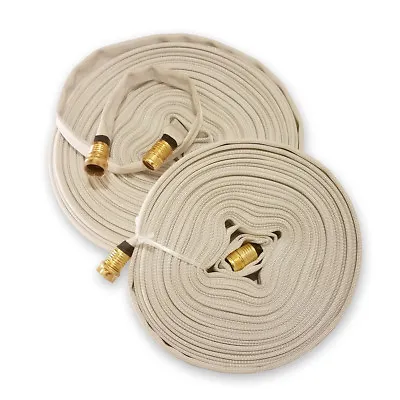 WHITE 3/4 In. Forestry Hose Brass Garden Hose Coupling (Choice Of 75' & 100') • $115