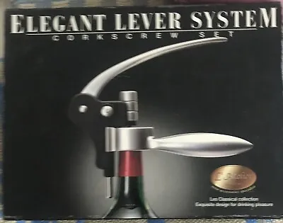 £15 • Buy Elegant Lever System Wine Opener Corkscrew Kit Bottle Opener