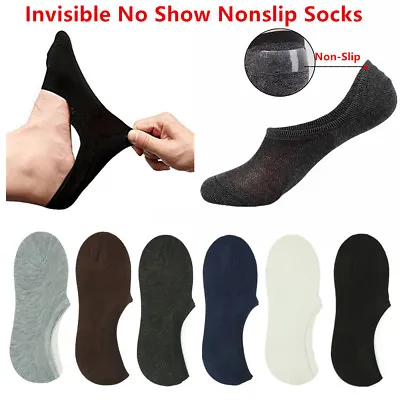 3-12 Pairs Men Invisible No Show Nonslip Loafer Low Cut Solid Cotton Socks 9-13 • $6.99