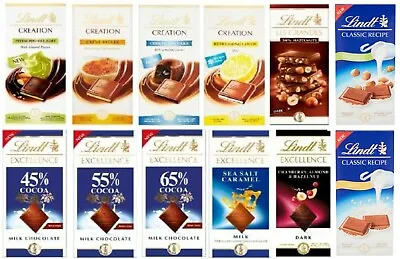 Lindt Les Grandes Creation Excellence Chocolate Bars For Sharing With Everybody • £8.45