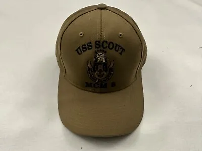 USS SCOUT MCM 8 The Corps United States BEIGE Snapback Hat Cap #3 • $27.99