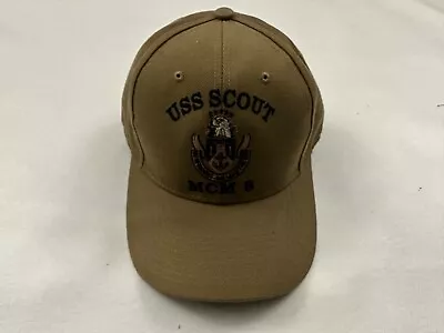 USS SCOUT MCM 8 The Corps United States BEIGE Snapback Hat Cap • $27.99