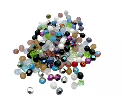 Mixed Czech Glass Beads 3mm To 10mm Genuine Fire Polished Craft Jewellery Making • £1.49