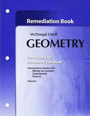 Holt McDougal Larson Geometry: Remediation Book - Paperback - GOOD • $7.79