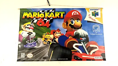 MarioKart 64 '97 Vintage Style Store Banner Promo Nintendo • $99.86