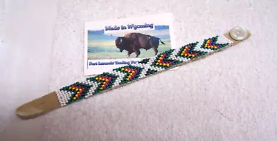 Hand Made Beaded Bracelet Rendezvous Black Powder Mountain Man 105 • $26