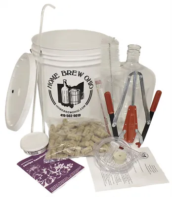 3 Gallon Wine Making Kit - Equipment Only (Plastic Carboy) • $136.49